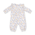 Floral Deer - Ruffle Sleeve Snap Romper