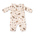 Pretty Equestrian - Ruffle Sleeve Snap Romper
