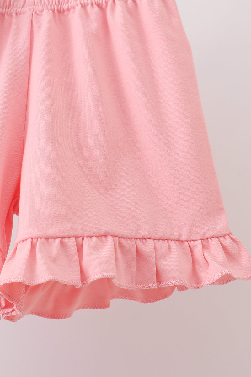 Pink Floral Smocked Set