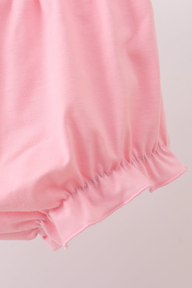 Pink Bow Floral Bloomer Set