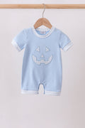 Blue Jack-O-Lantern  Applique Romper