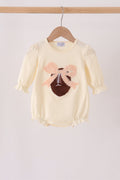 Cream Football French Knot Bubble