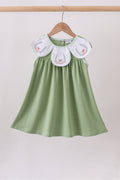 Sage Pumpkin Embroidered Dress