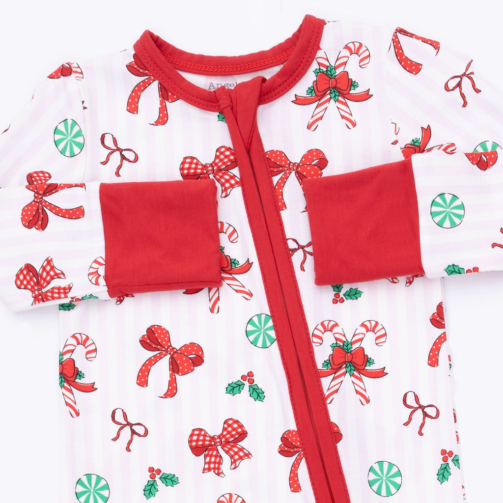 Bows & Candy Canes - Bamboo - Convertible Romper