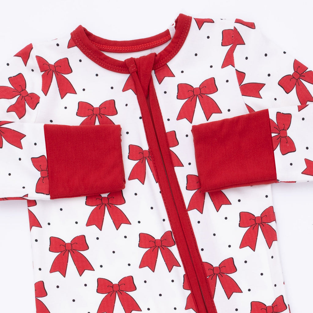 Festive Bows - Bamboo - Convertible Romper