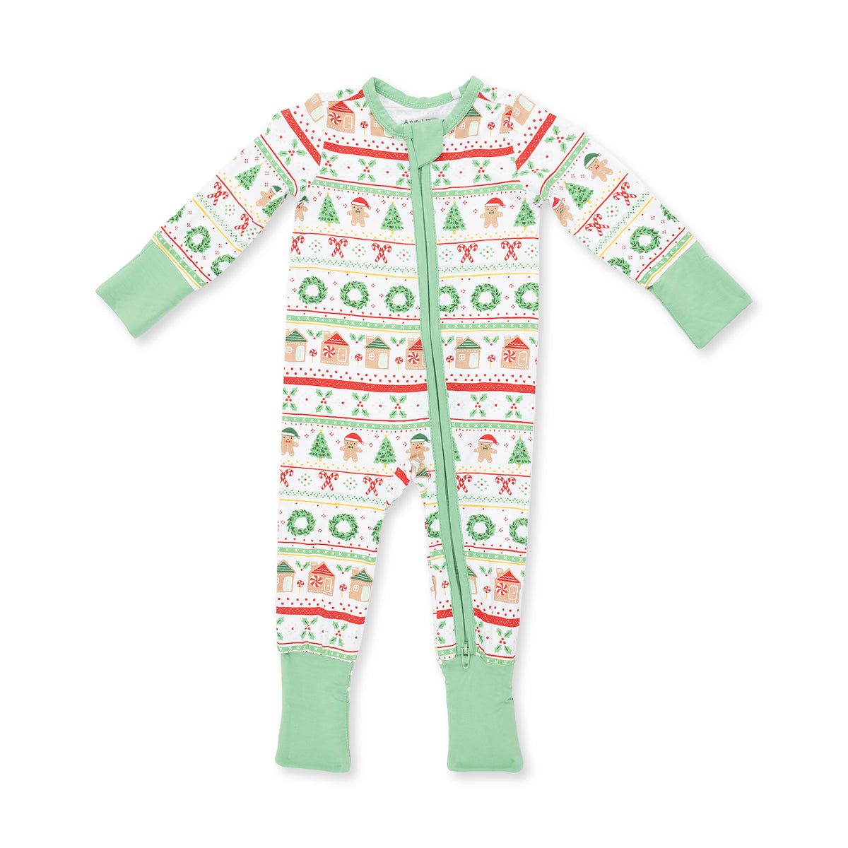 Gingerbread Fair Isle Uni - Bamboo - Convertible Romper