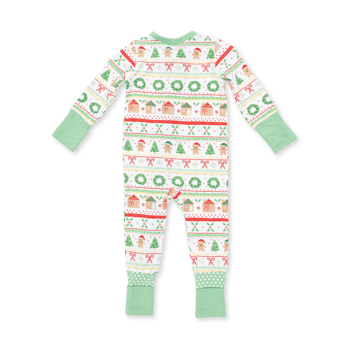 Gingerbread Fair Isle Uni - Bamboo - Convertible Romper