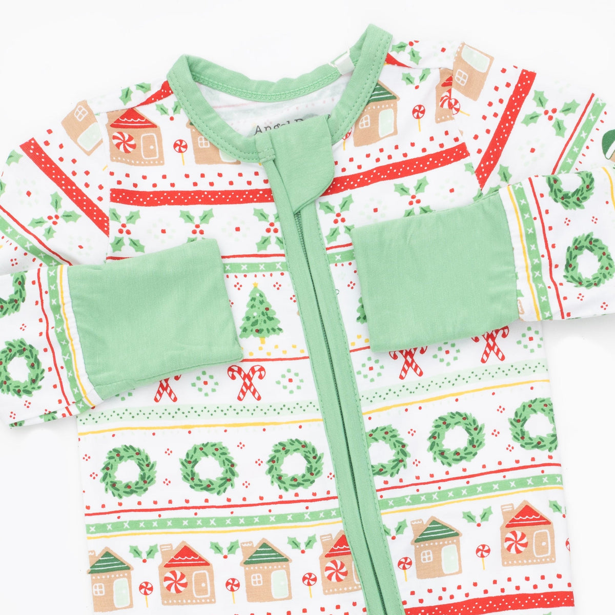 Gingerbread Fair Isle Uni - Bamboo - Convertible Romper