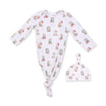 Christmas Teddy Bears Uni - Bamboo - Knotted Gown and Knotted Hat
