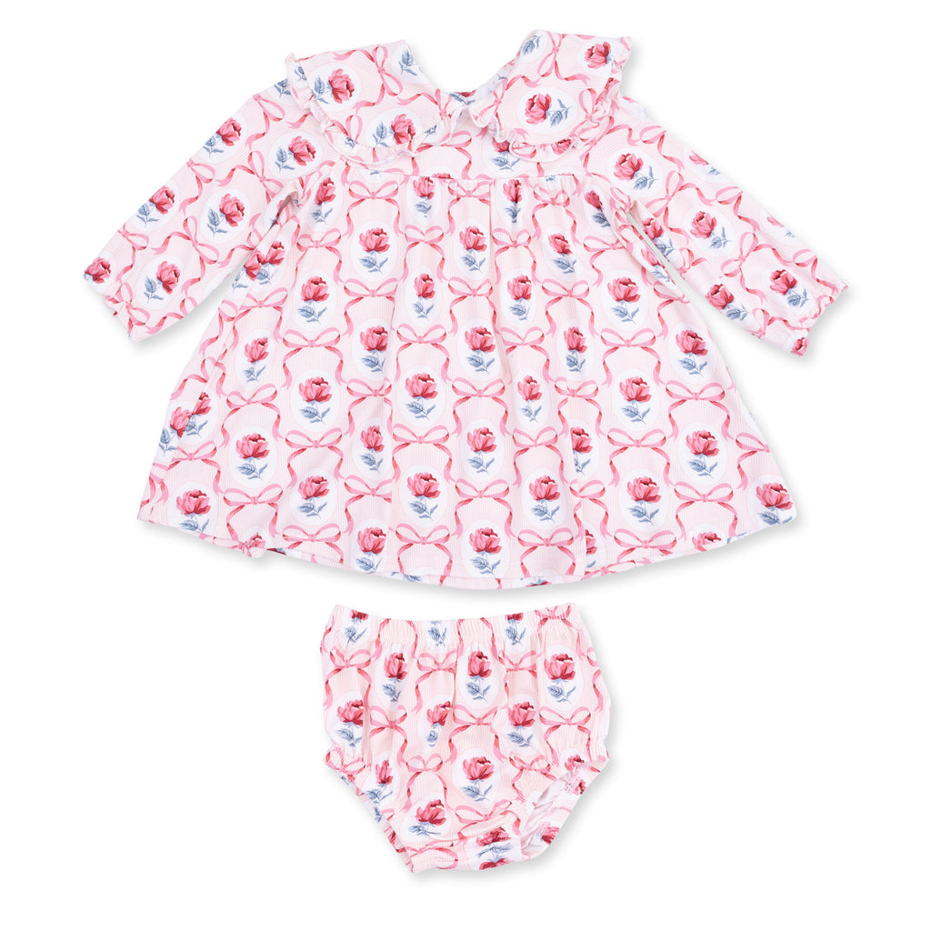 Leslie Rose - Sofia Dress with Oversize Collar and Bloomer