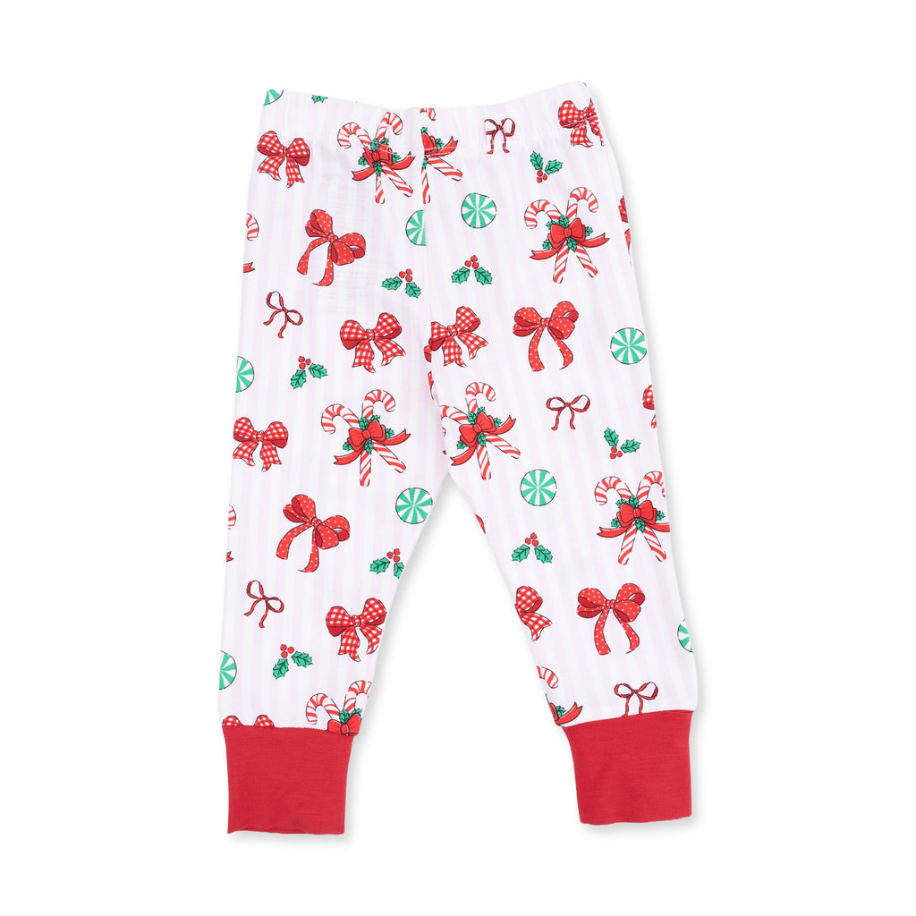 Bows & Candy Canes - Bamboo - Long Sleeve Loungewear Set