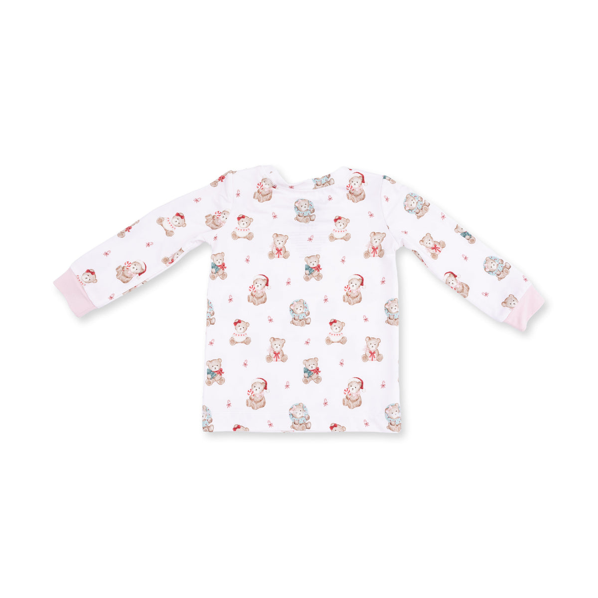 Christmas Teddy Bears Pink - Bamboo - Long Sleeve Loungewear Set