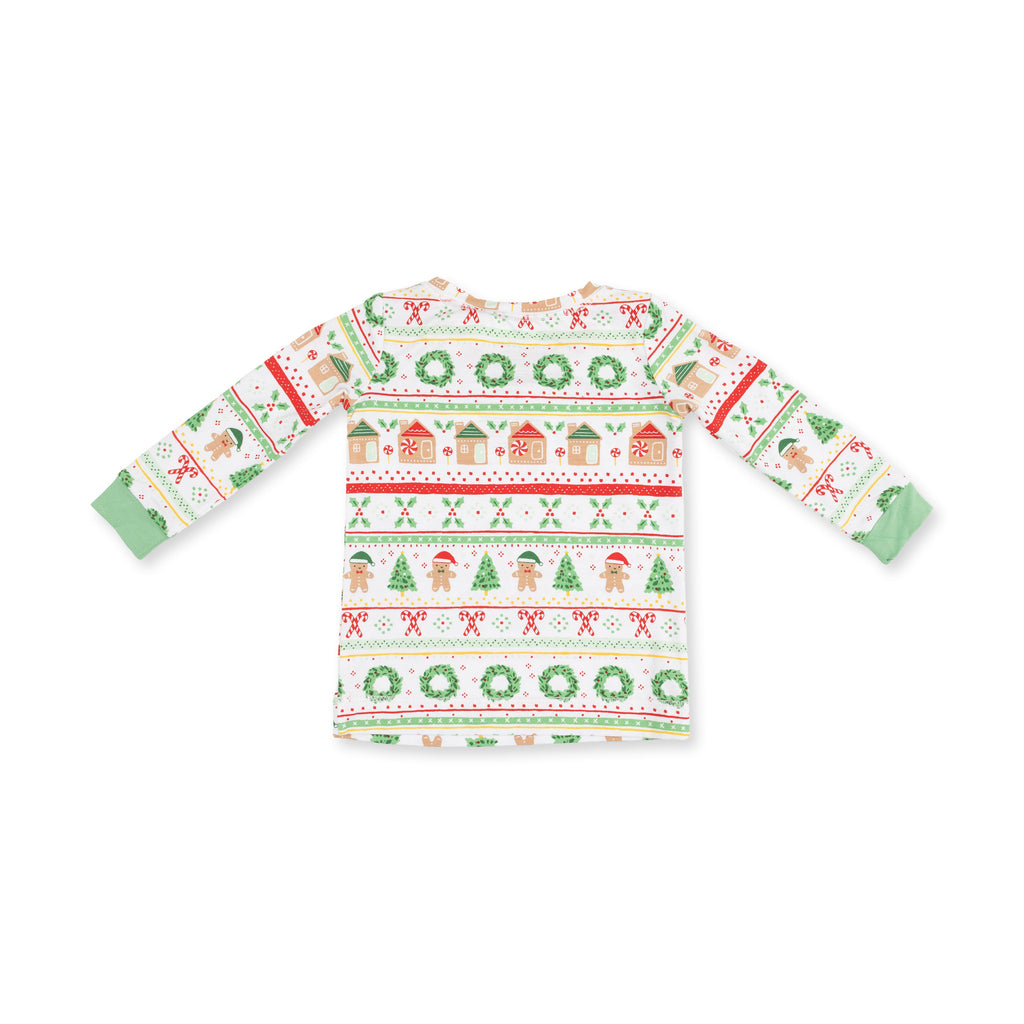 Gingerbread Fair Isle Uni - Bamboo - Long Sleeve Loungewear Set