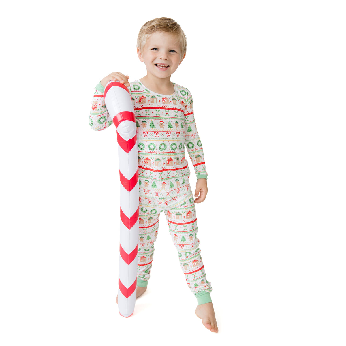 Gingerbread Fair Isle Uni - Bamboo - Long Sleeve Loungewear Set