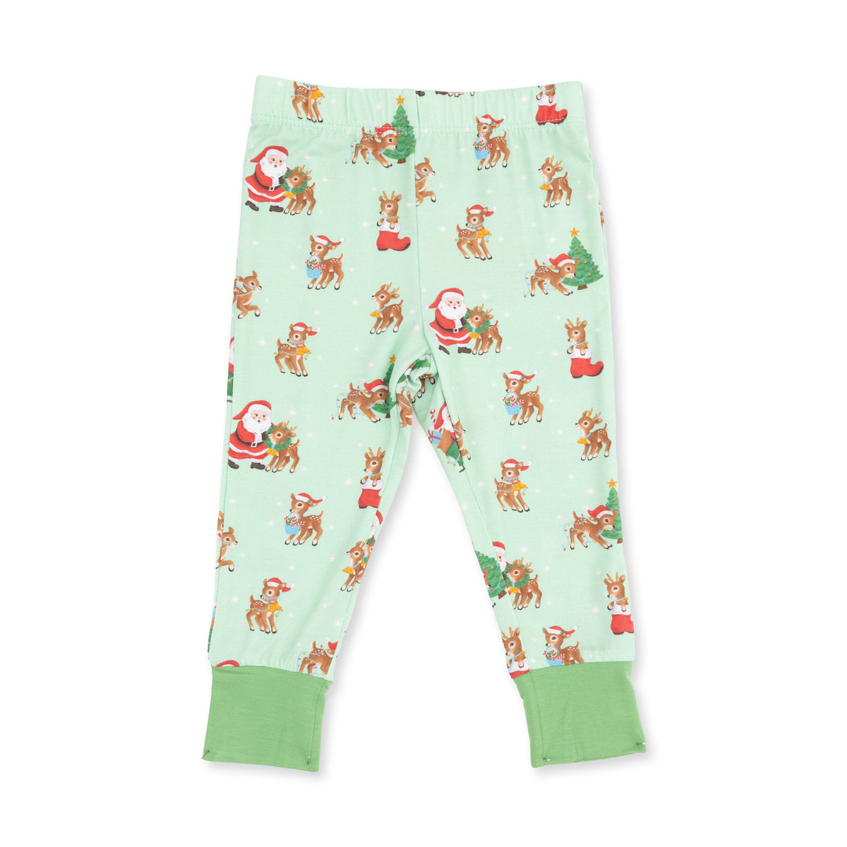 Vintage Reindeer & Santa Uni - Bamboo Long Sleeve Loungewear Set
