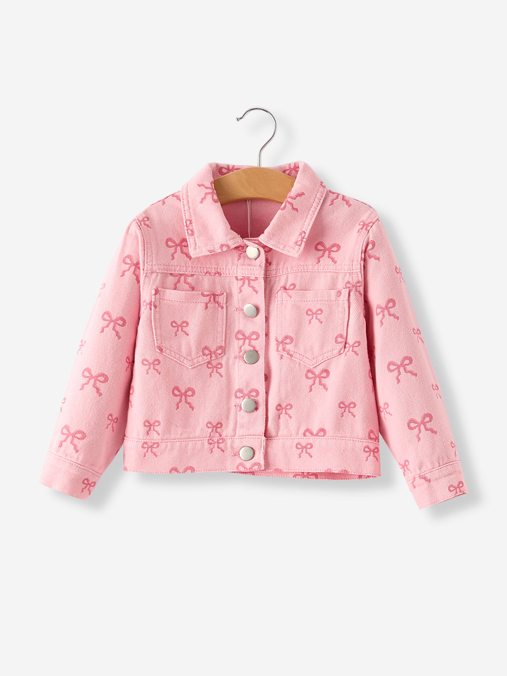 Pink Fall Girls Denim Jacket
