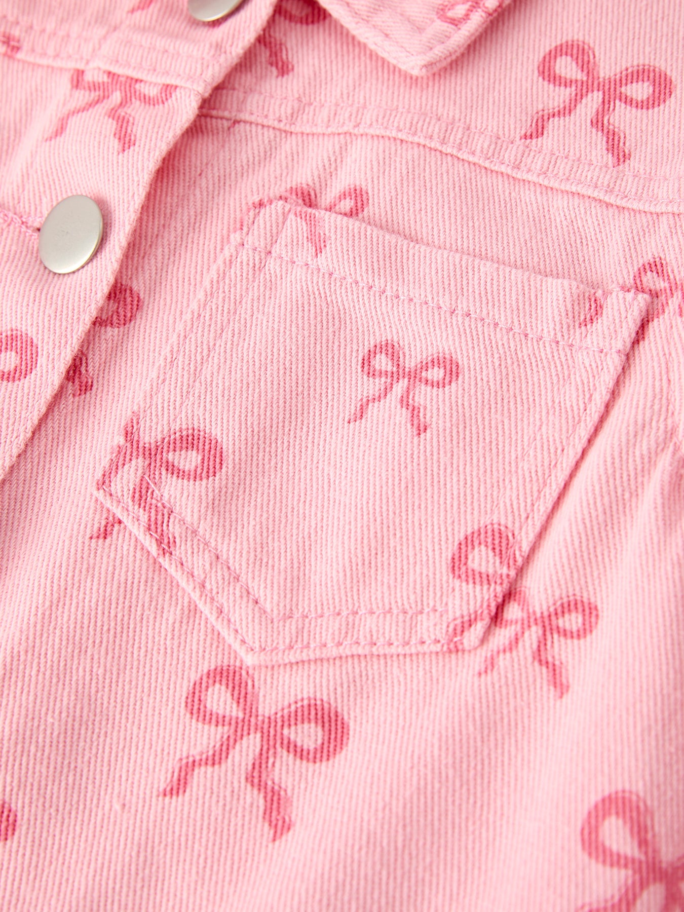 Pink Fall Girls Denim Jacket
