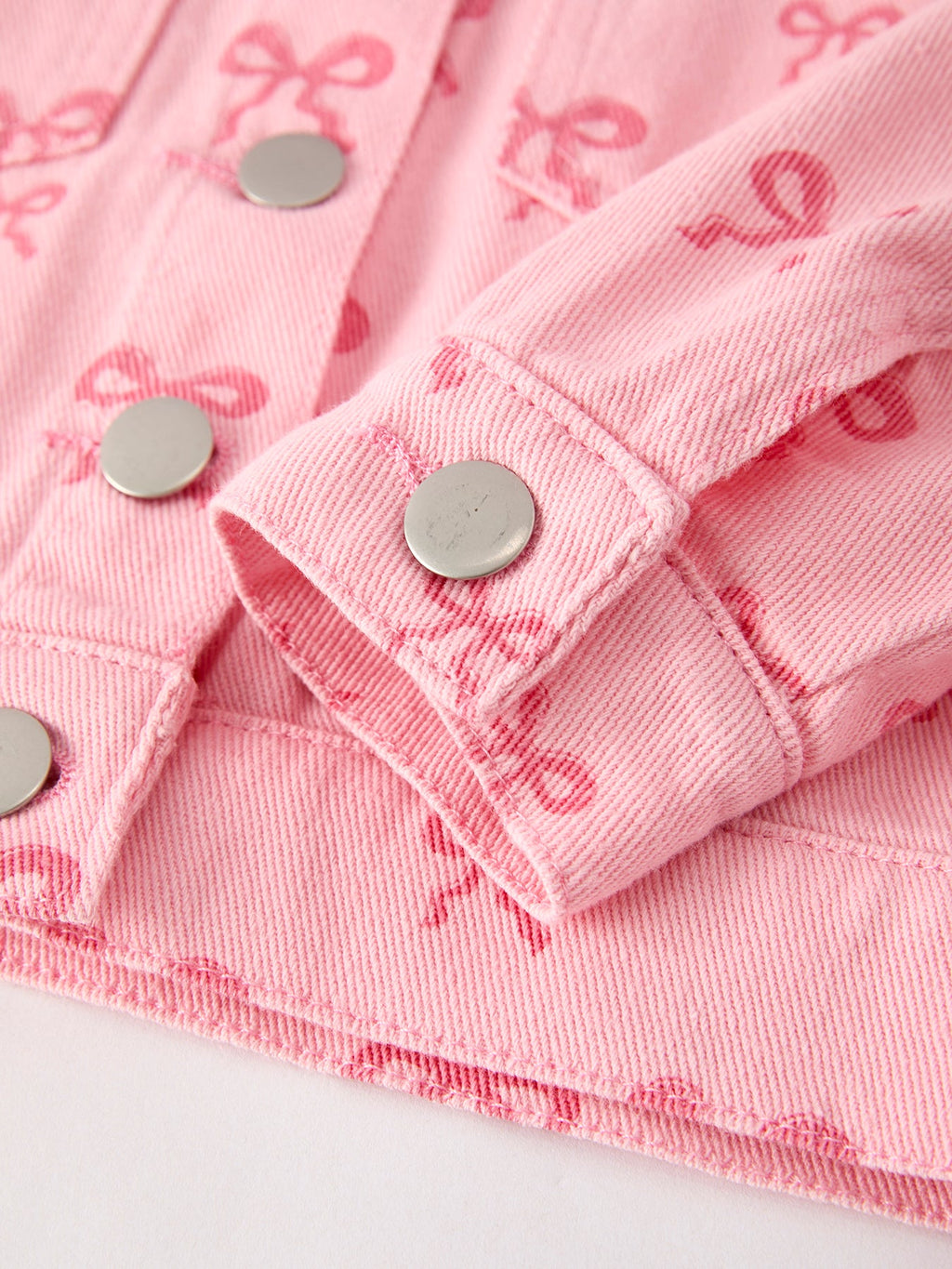 Pink Fall Girls Denim Jacket