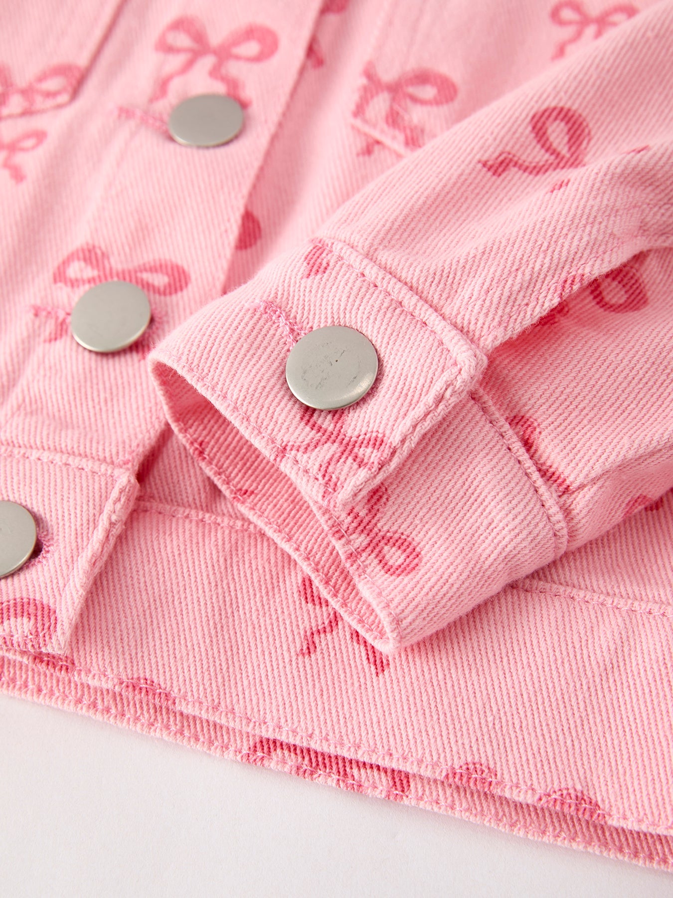 Pink Fall Girls Denim Jacket