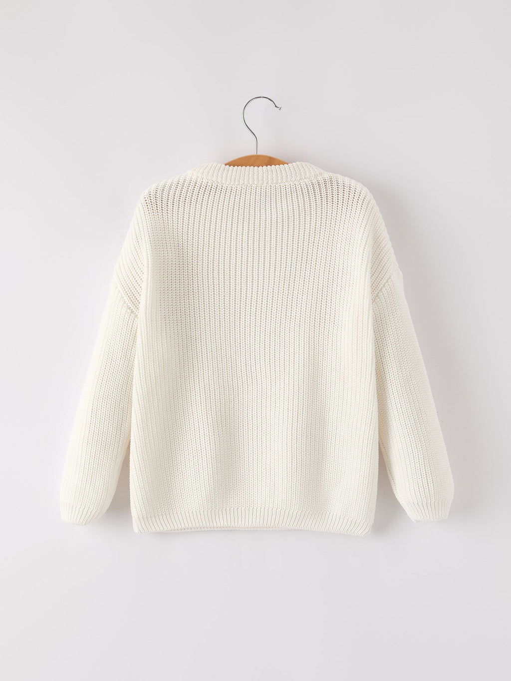 Mommy & Me Winter Girls Bow Sequins Pullover Sweater