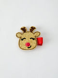 Winter Christmas Girls Hair Clips 1.8 Inch