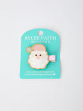 Christmas Pink Santa Girls 2-inch Hair Clip– Pink Girls' Hair Accessory