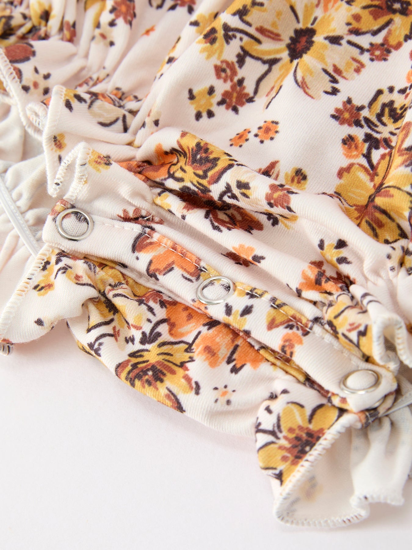 Fall Orange Floral Baby Bubble Petals Collar