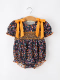 Fall Orange Floral Baby Bubble