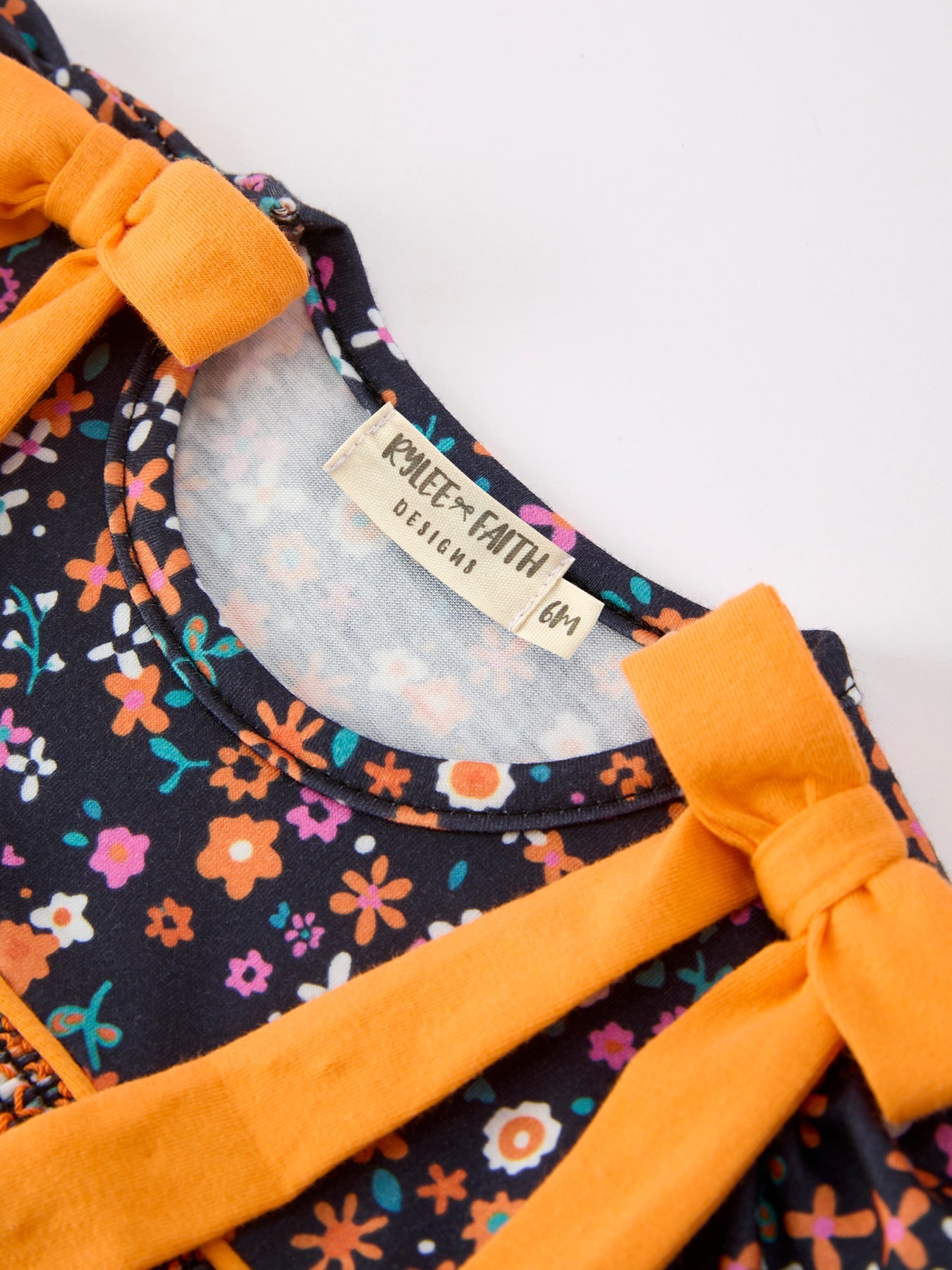 Fall Orange Floral Baby Bubble