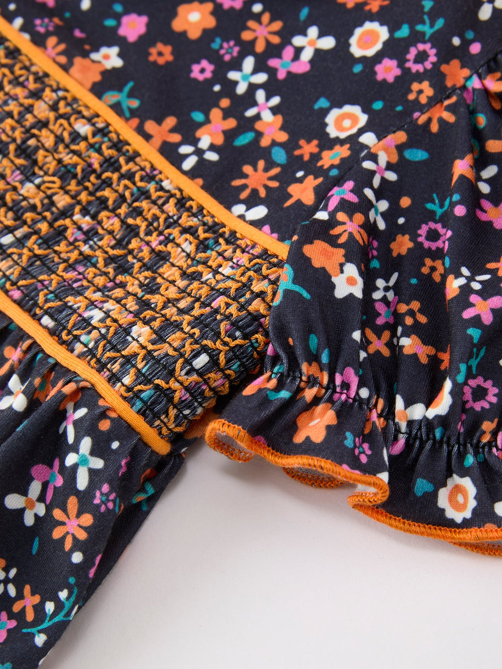 Fall Orange Floral Baby Bubble