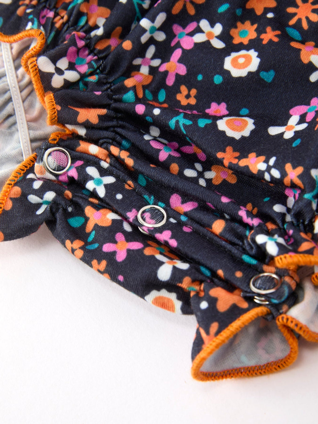 Fall Orange Floral Baby Bubble
