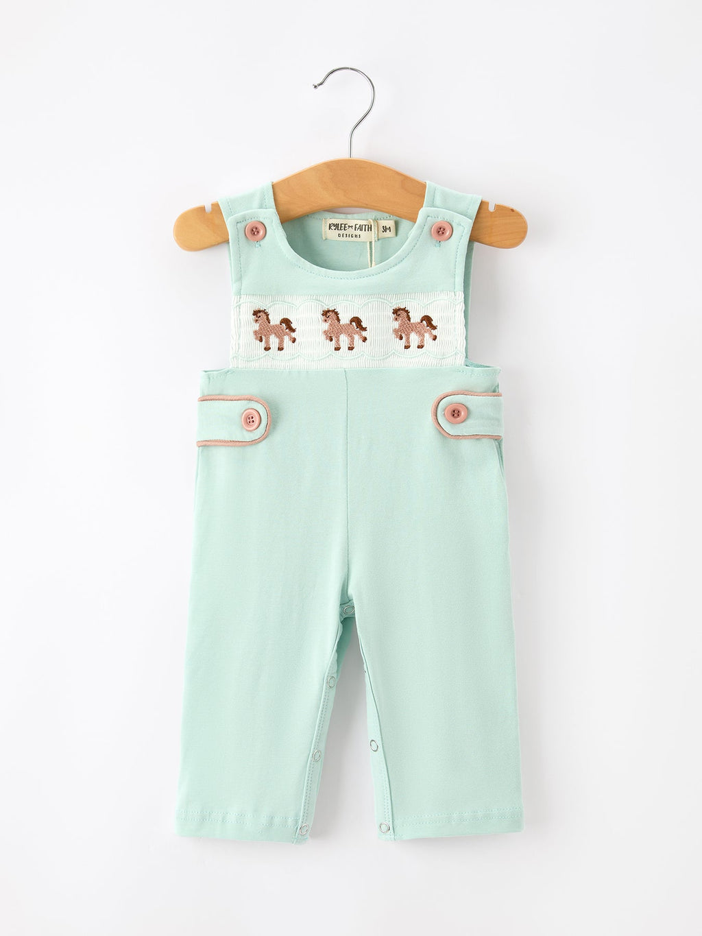 Western Horse Embroidery Boys Jonjon Sleeveless Romper