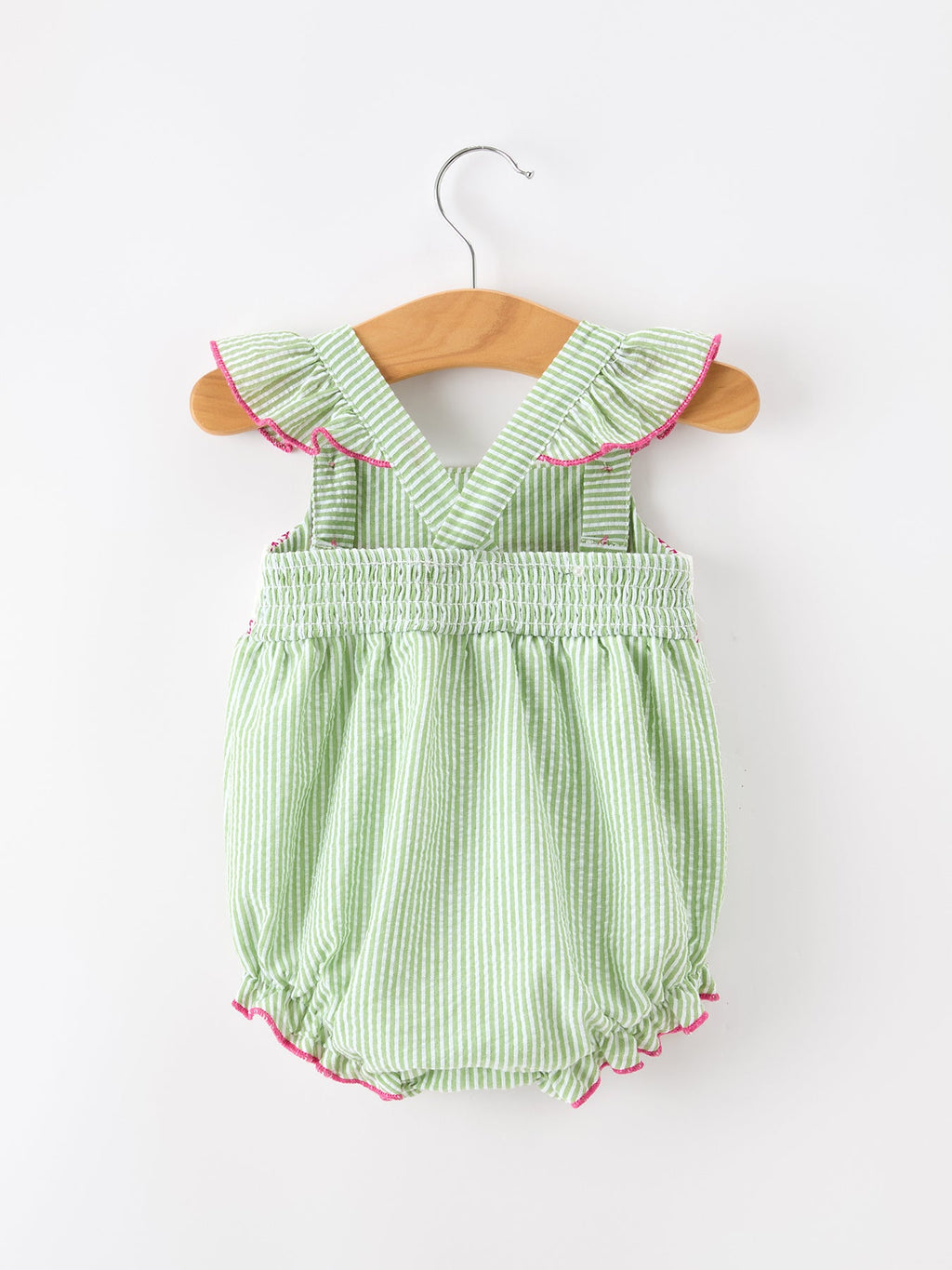 Western Boots Cactus Girls Romper Stripe Ruffle Strap
