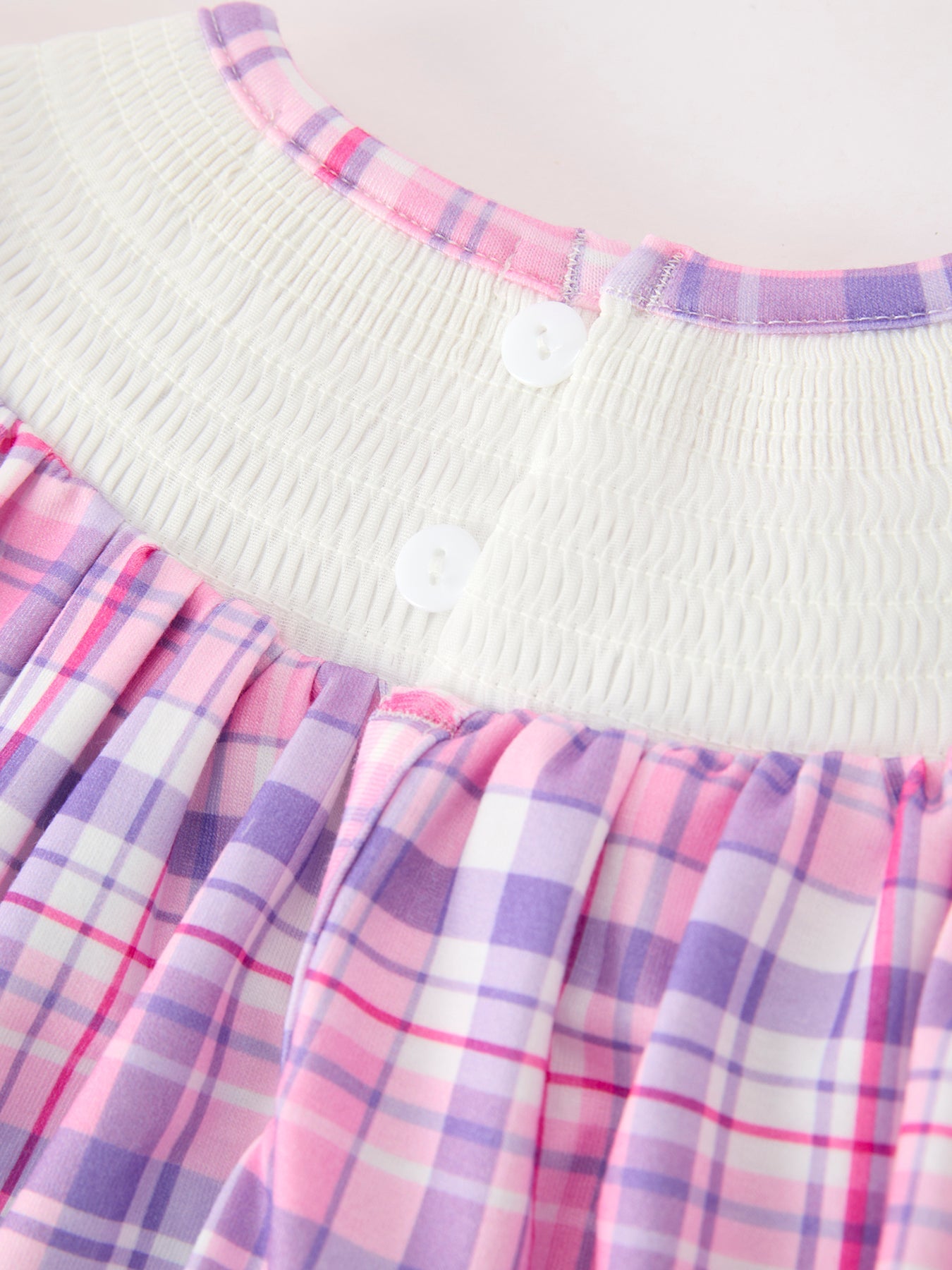 Halloween Plaid Bat Smocked Girls Dress