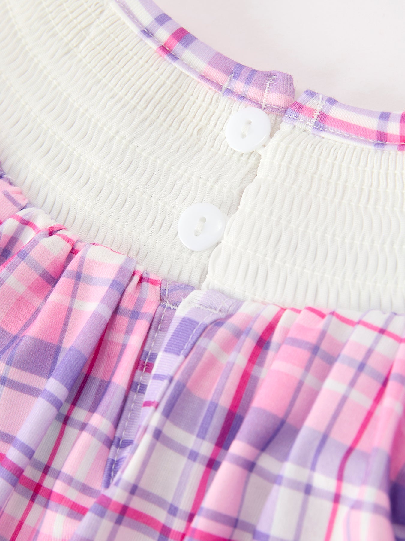 Halloween Plaid Bat Smocked Girls Romper
