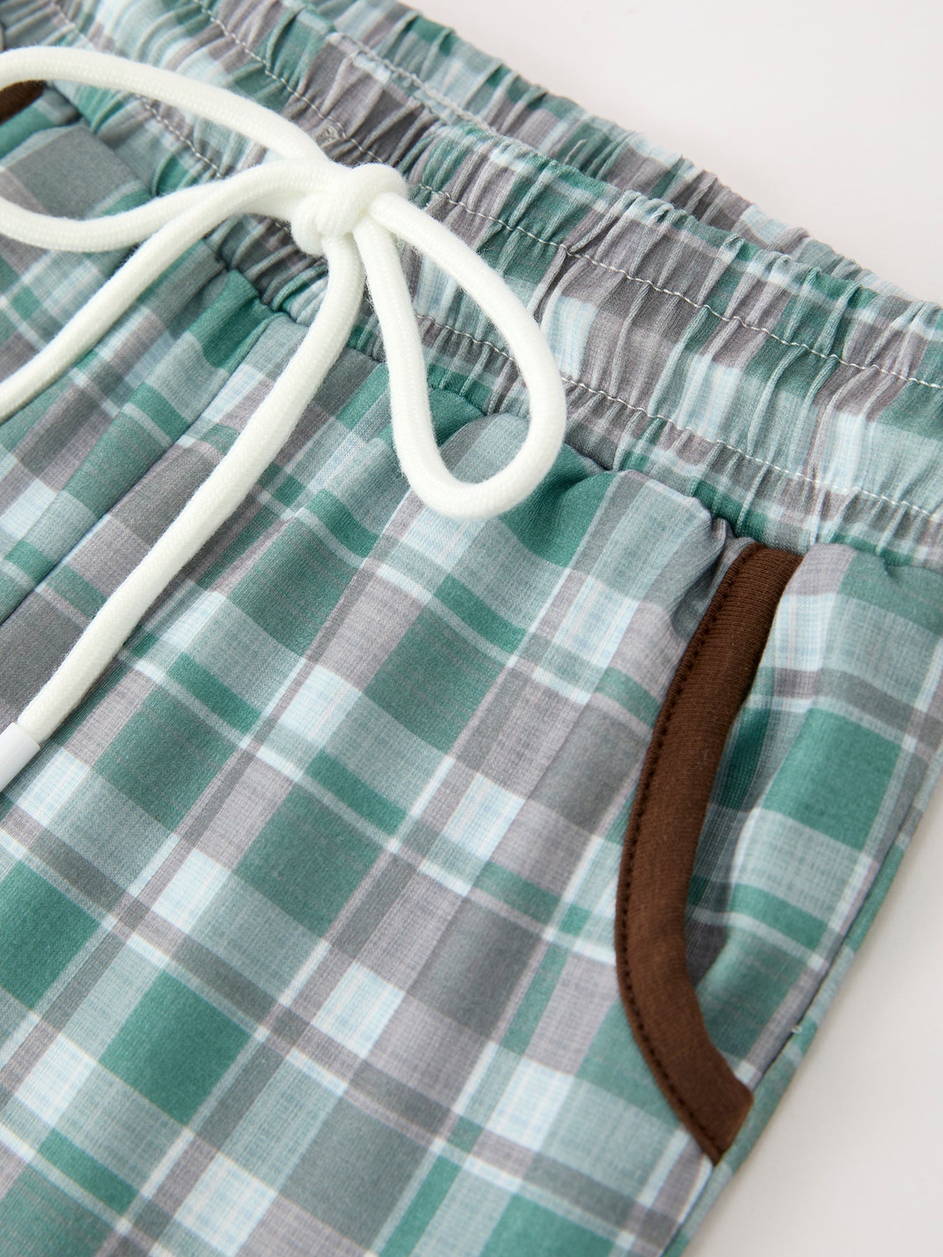 Plaid Moose Smocked Boys Short Sleeve Pant Set
