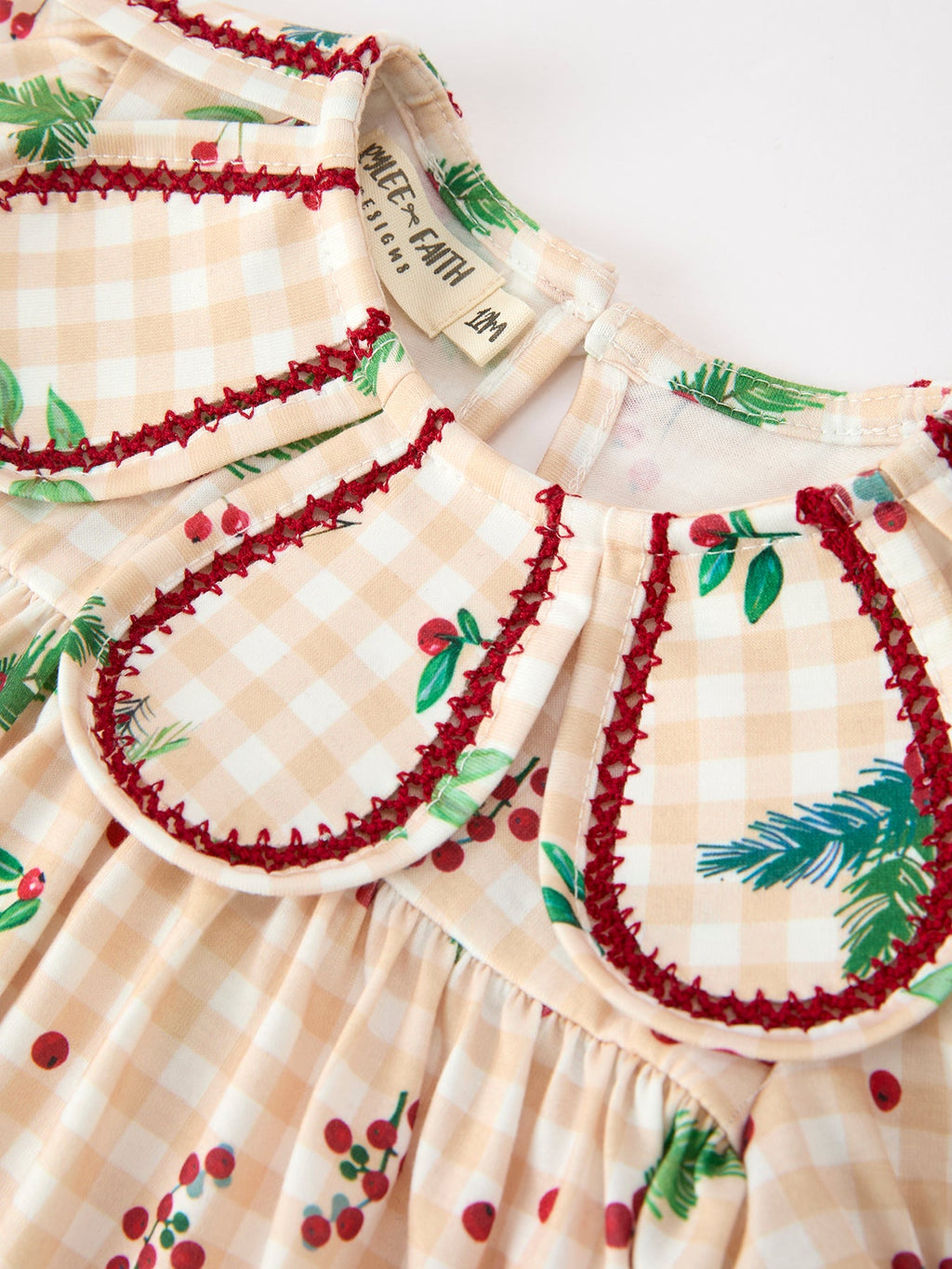 Fall Gingham Baby Bloomer Set Ruffle Collar Bow