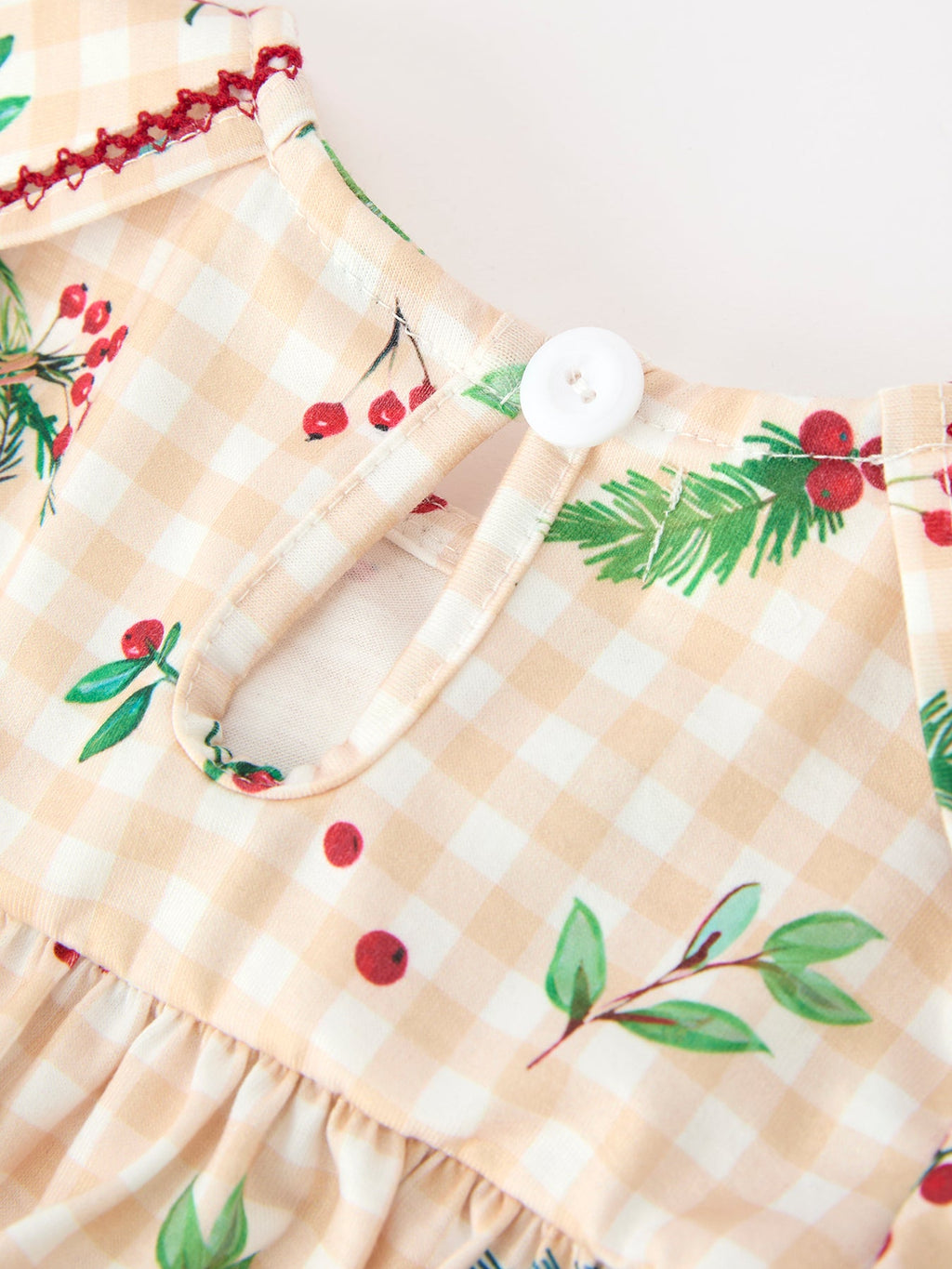 Fall Gingham Baby Bloomer Set Ruffle Collar Bow