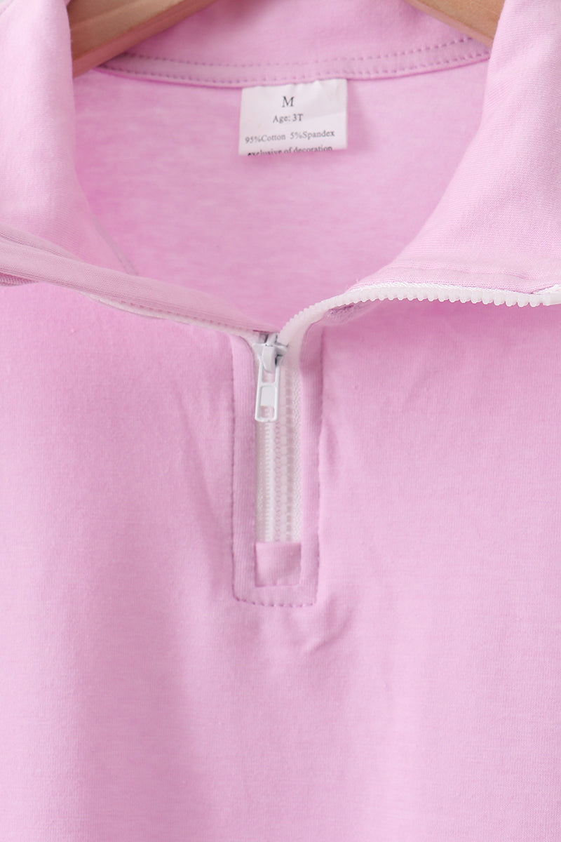 Pink Scalloped Polo Set