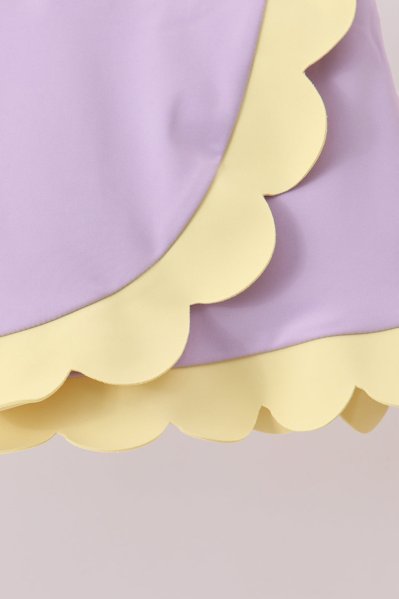 Lavender Performance Scalloped Skorts Set