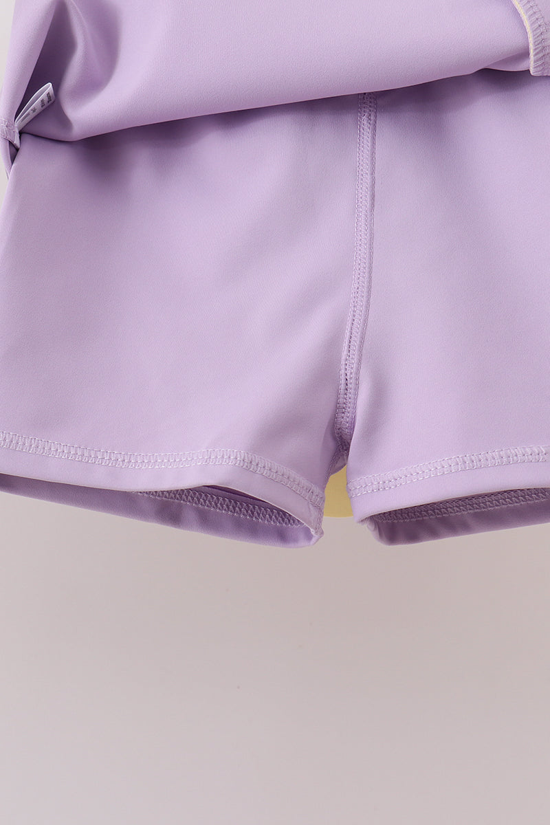 Lavender Performance Scalloped Skorts Set