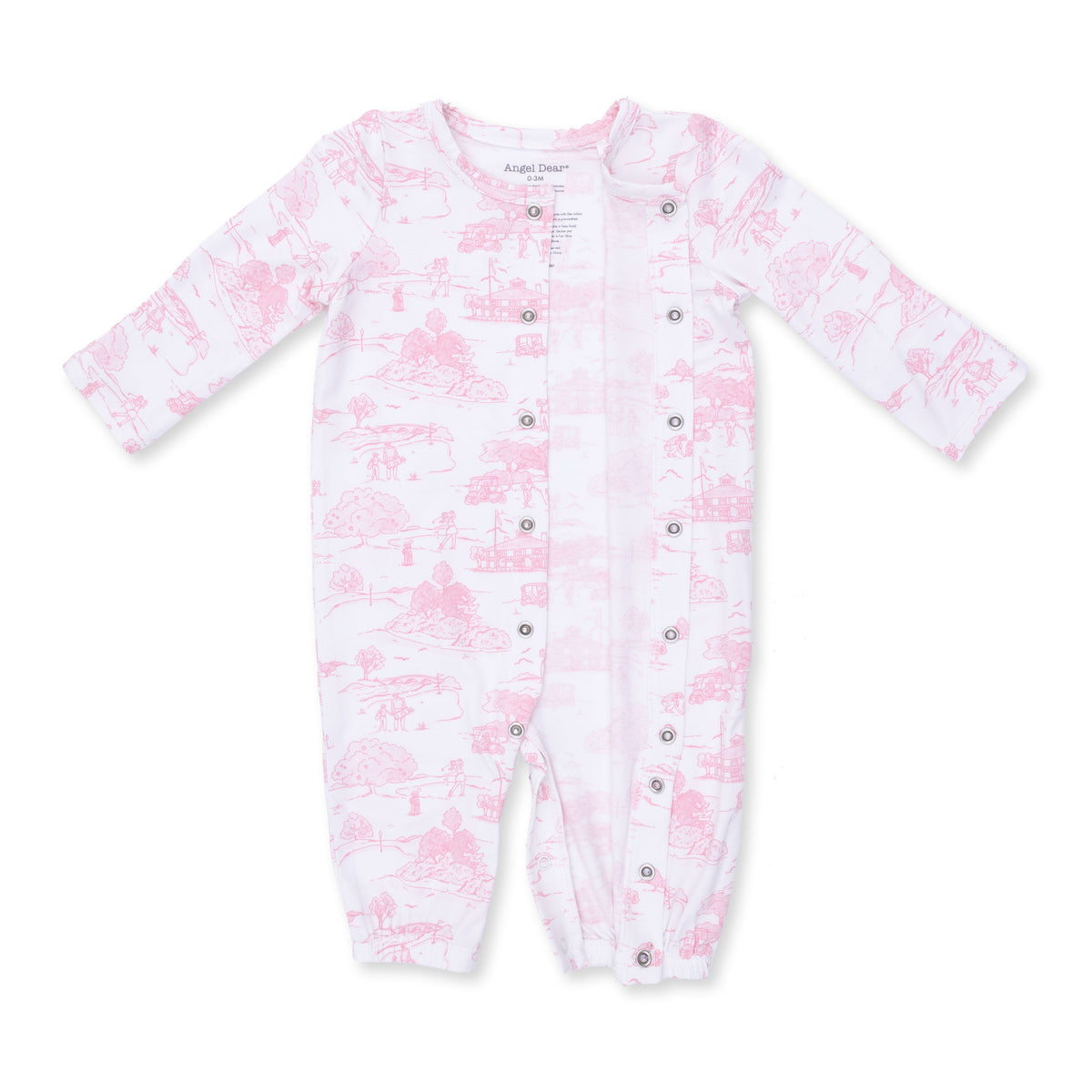 Golf Toile Pink - Convertible Gown and Knot Headband