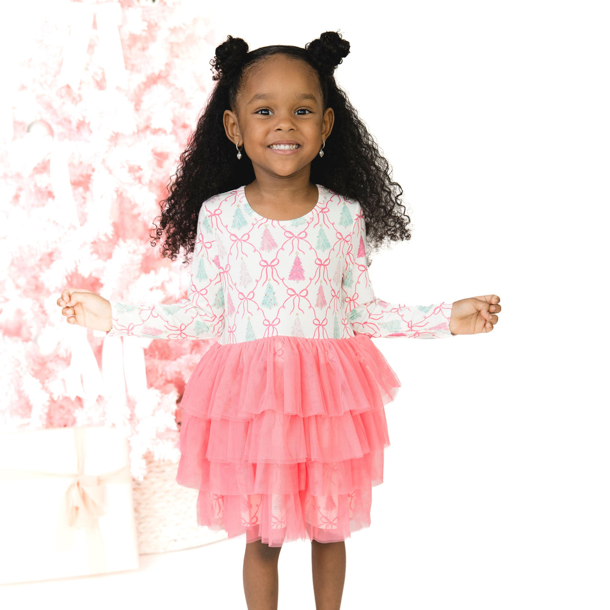 Sugar Plum Fairies - Bamboo - Twirly Long Sleeve Tutu Dress with Cartwheel Short