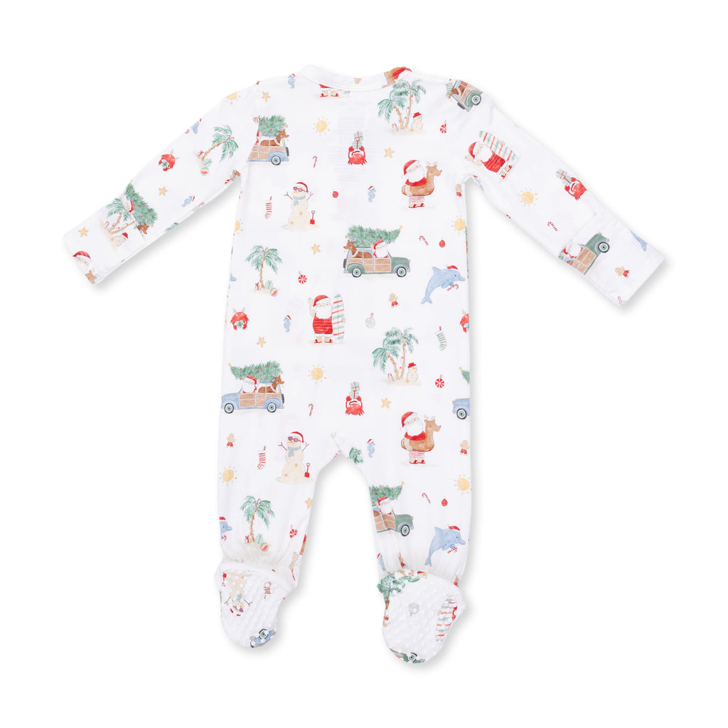 Beach Christmas - Bamboo - 2 Way Zipper Footie