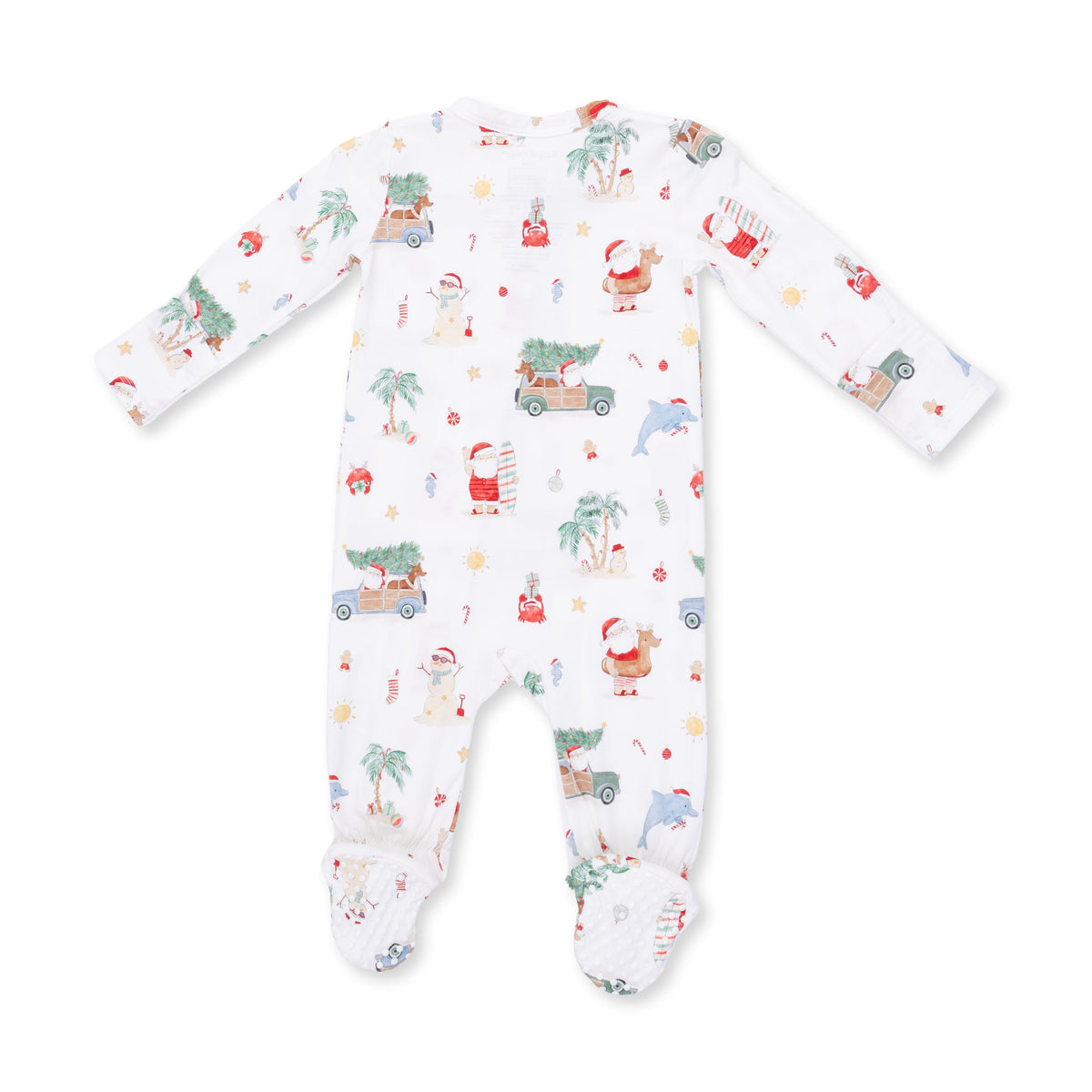 Beach Christmas - Bamboo - 2 Way Zipper Footie