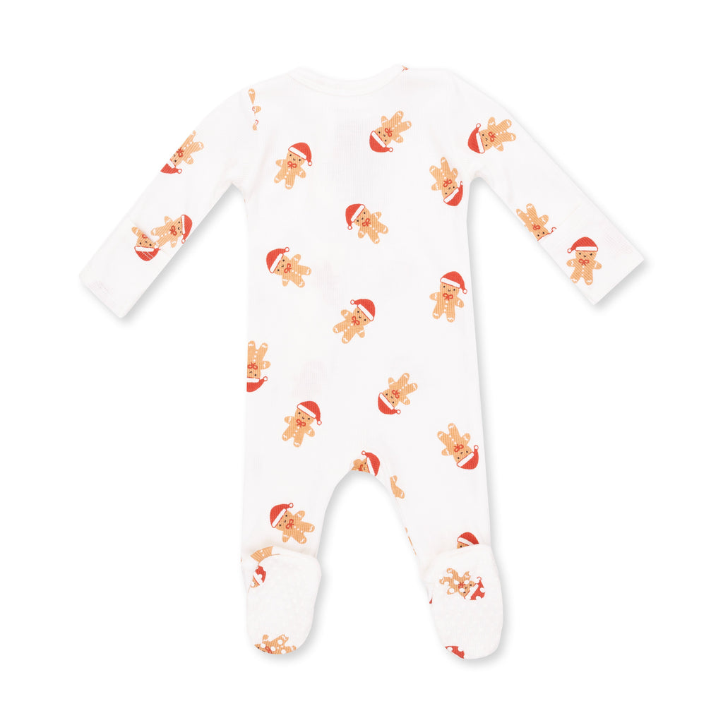 Simple Gingerbread- Ribbed - 2 Way Zipper Footie