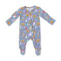 Halloween Monster Dress Up Blue - 2 Way Zipper Footie