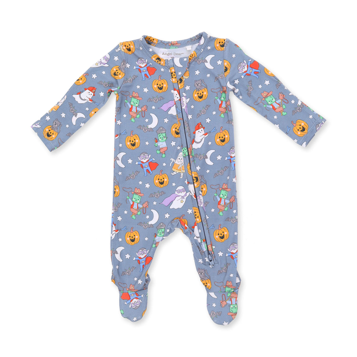 Halloween Monster Dress Up Blue - 2 Way Zipper Footie
