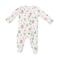 Sugar Plum Fairies - Bamboo - 2 Way Ruffle Back Zipper Footie