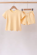 Buttercup Scalloped Shorts Set